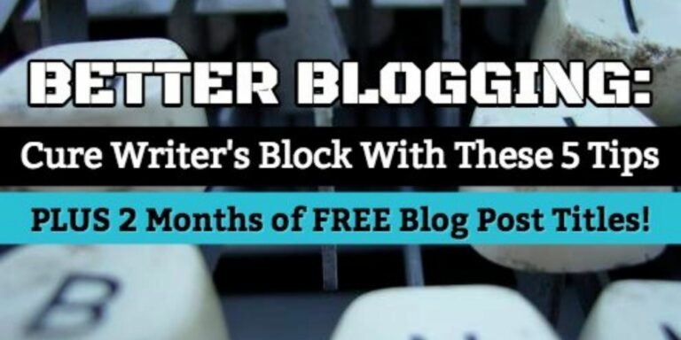 writer's block for bloggers