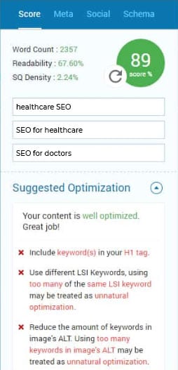 SEO for healthcare sites