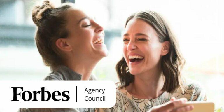 Forbes Agency Council - Women laughing over coffee