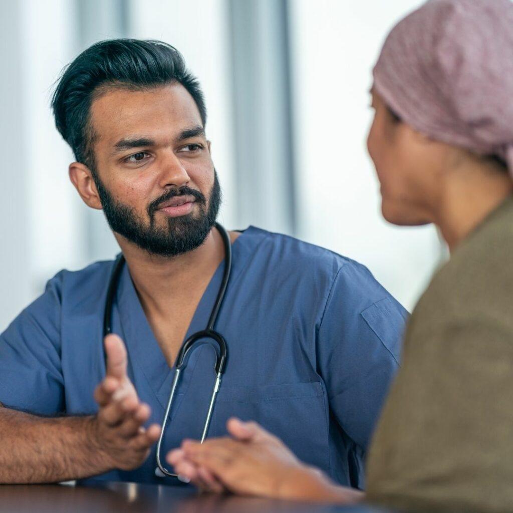 doctor showing empathy toward patient
